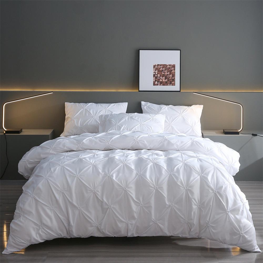 Minimalist Solid Color Duvet Cover And Pillowcase Set For Bedroom Decor