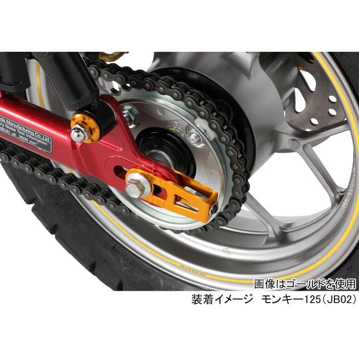 KITACO Chain Adjuster (Red) Monkey 125 (JB02/JB03/JB05) Aluminum Machined, Pair 519-1300920