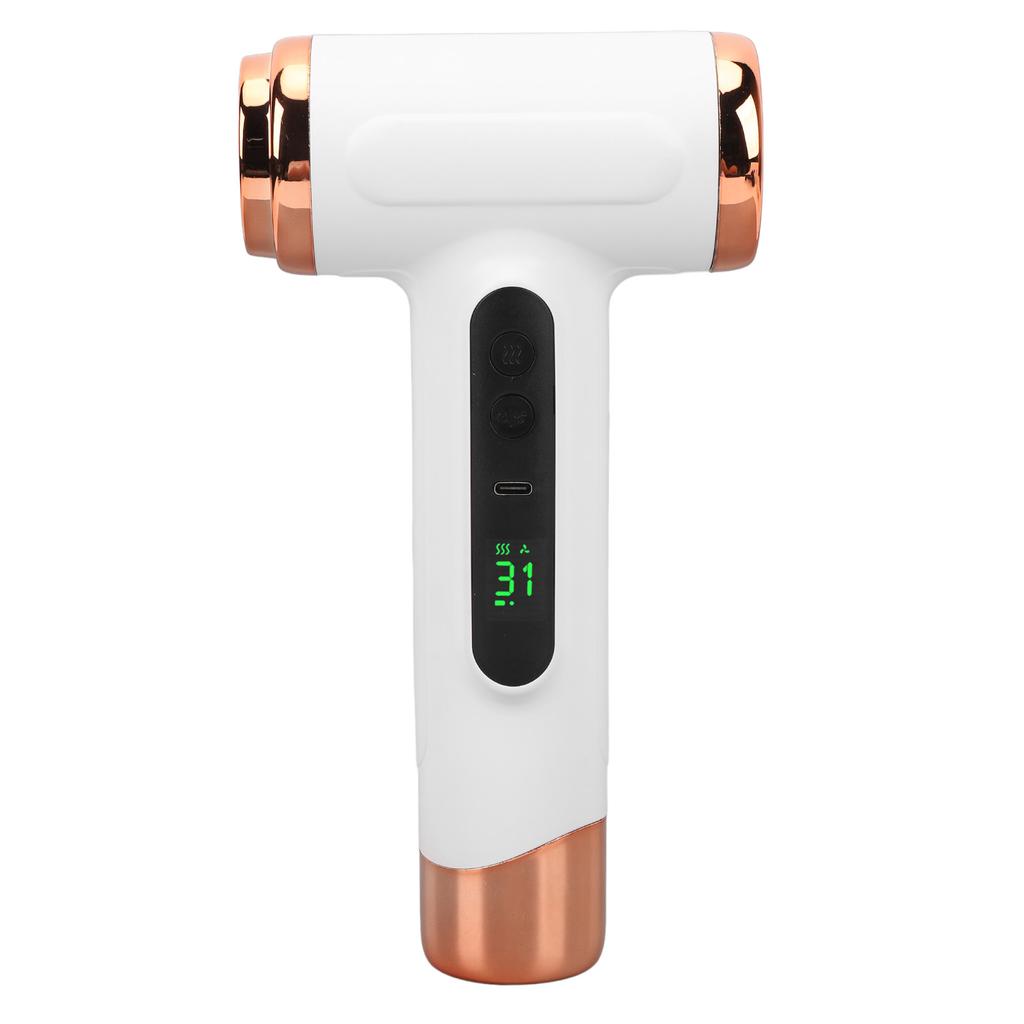 Cordless Hair Dryer Portable Travel Rechargeable Lightweight Hot Cold Blow 200W for Dormitory White