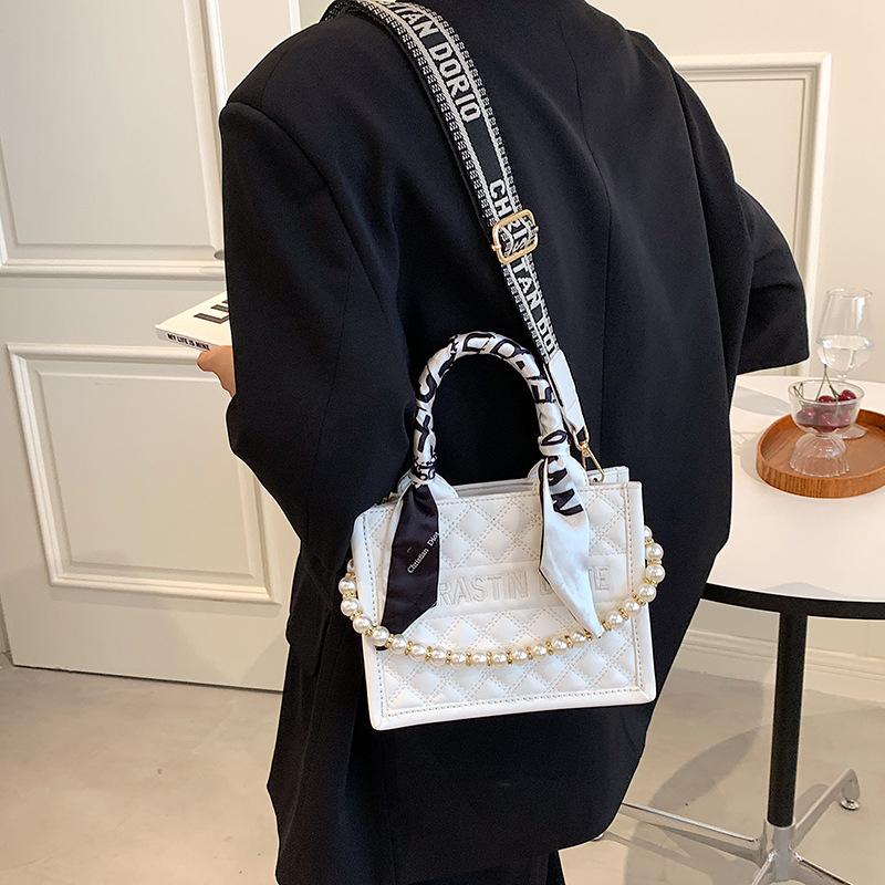 Perle Håndveske Dame Stor Kapasitet Pendler Tote Bag Casual Skulderveske Messenger Bag