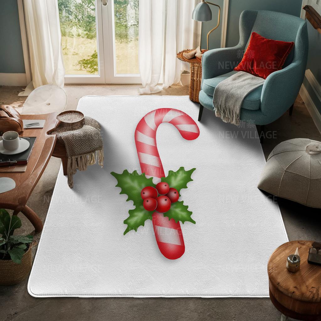 House Entrance Carpet Home Door Mat Living Room Bath Foot Bathroom Non-slip Water Absorption Rugs Bath Merry Christmas Winter