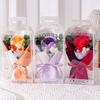 Knitted Flower Bouquet Hand-Woven Flower Cute Bear Bouquets For Mother'S Day Teacher' Day Birthday Graduation Gifts
