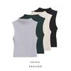 Kaslead New Arrival Women's Clothing Fashion Style Fashion All-Match Casual Half Turtleneck Sleeveless Tops 4174832