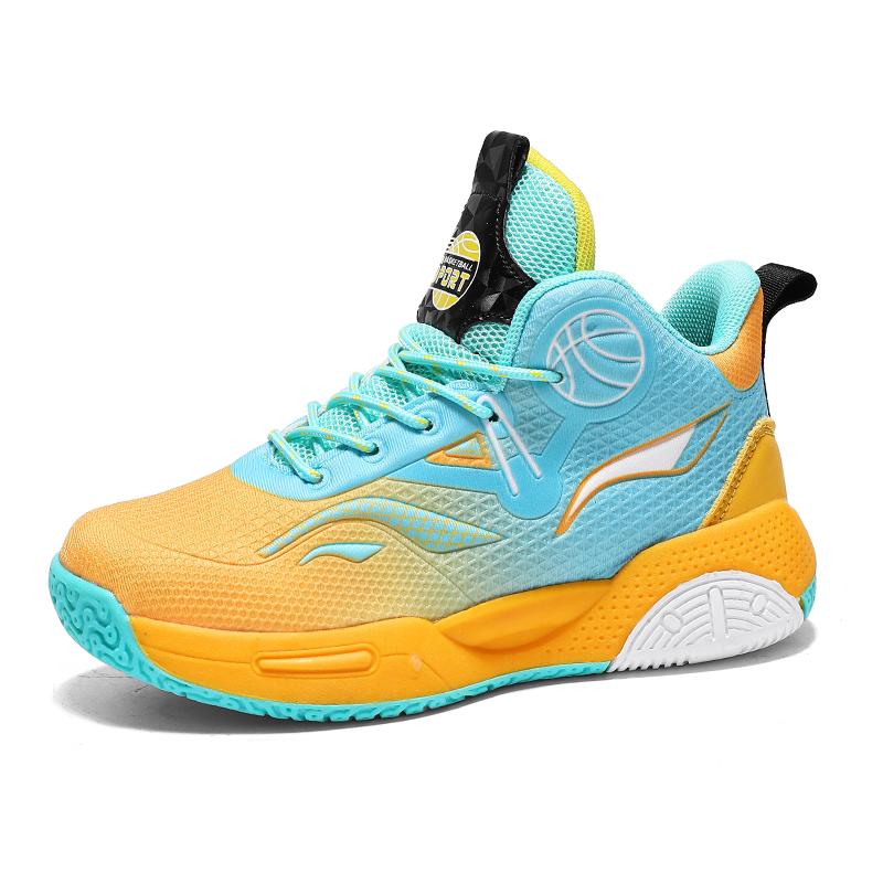 Herbst / Winter Kinder Basketballschuhe Mesh Atmungsaktiv Basketballschuhe für Mittlere und Große Kinder, Schnür-Sportschuhe