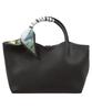 Shoulder with Synthetic for Office Free Black [Kobe Lettuce] Bag, Purse, Handbag, Bag, Scarf, Clean, Leather, Commuting, [B1616] Size,