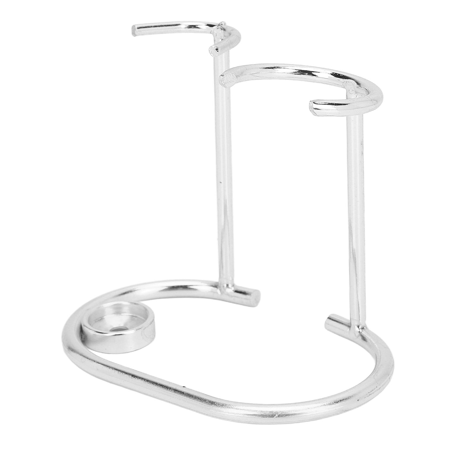 

Подставка для бритвы Безопасность Нержавеющая сталь Современный дизайн Не ржавеет Прочная Маленькая Портативная Кисть для бритья серебряный