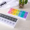Large Pill Boxes and Organizer 2 Times A Day Pill Case 14 Compartments Pill Dispenser To Hold Big Vitamin Supplements Fish Oil