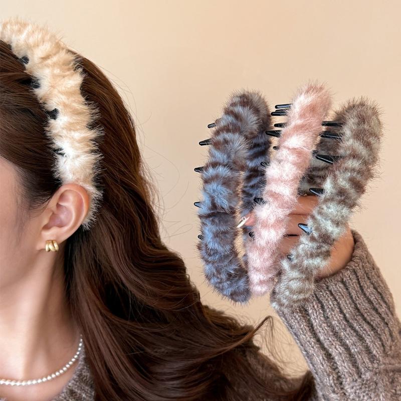 Plush Hair Clip Autumn Winter Woman Hair Accessories Large Shark Clips Fashion Girls Headwear Korean Female Headdress