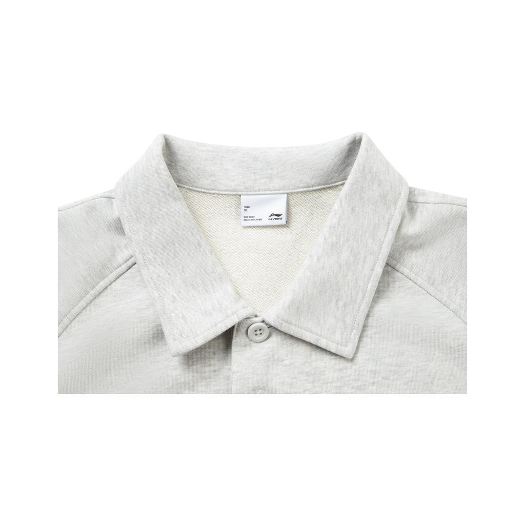 Li Ning Sports Lifestyle Series Solid Color Simple Polo Neck Versatile Comfortable Loose Sweatshirt Unisex sweatshirt AWDVE17-8