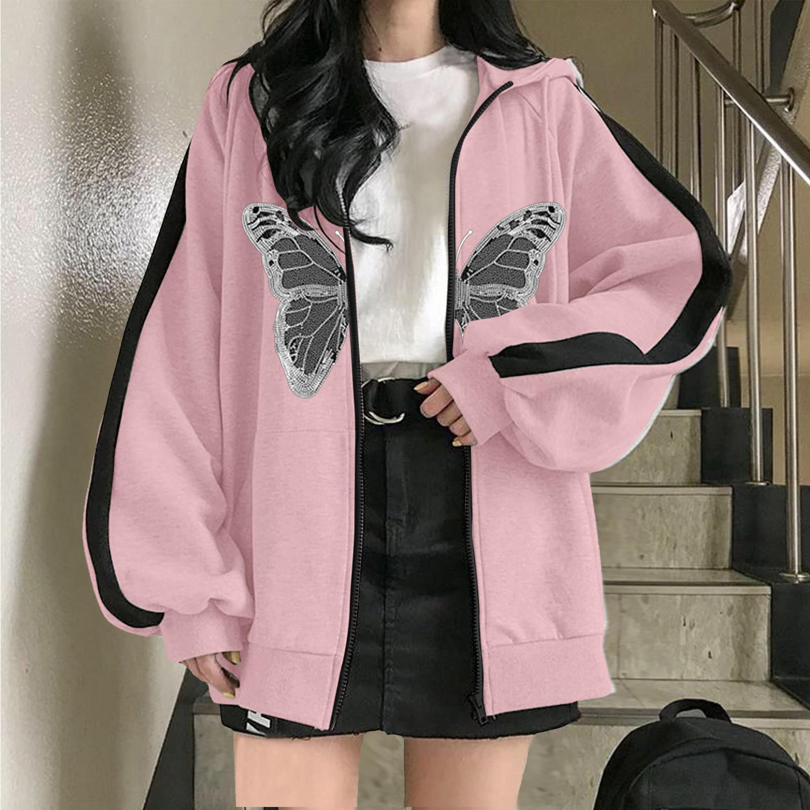 

Женская мода И зимняя утепленная утолщенная теплая толстовка-куртка на молнии с капюшоном XXL розовый