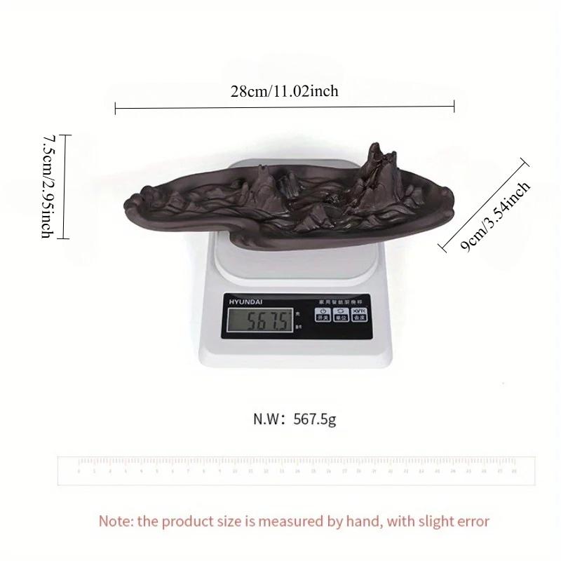 1pc,Purple Clay Multifunction Incense Burner For Incense Stick and Incense Coil,Waterfall Home Decor (Without Incense)