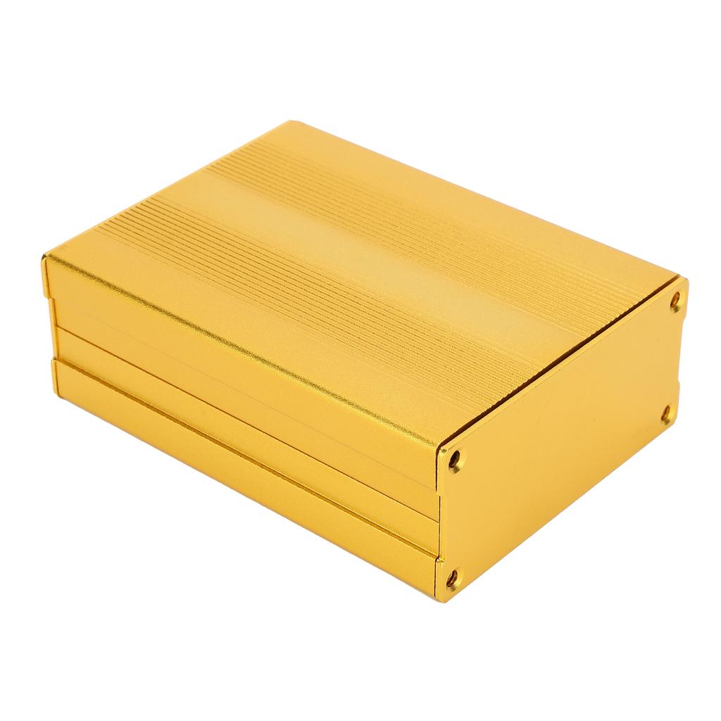 Split Type Housing Project Box Golden Enclosure Case Aluminium Alloy Waterproof for GPS Decoder Circ