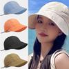 Women Summer Foldable Sunhat Adjustable Cotton Wide Brim Bucket Caps Outdoor Beach Fisherman Hat Sunscreen UV Protection Cap