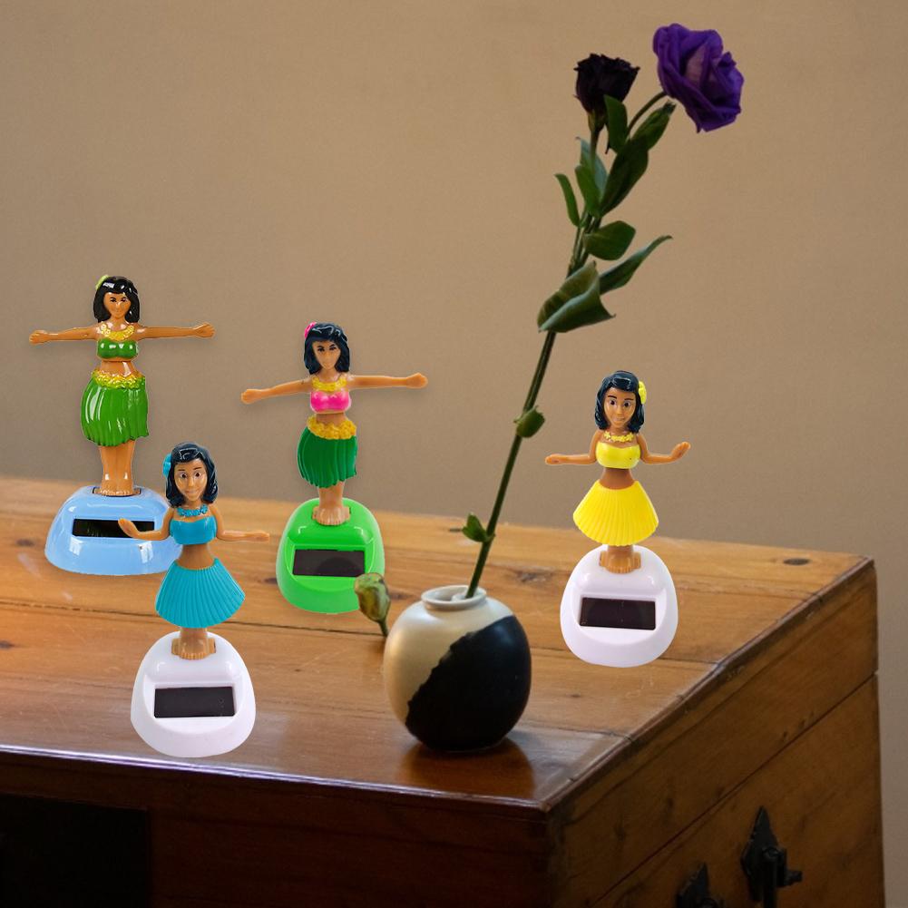 New Solar Swinging Hawaiian Girl Doll Car Creative Ornaments Car Decorations Hulala Girl Swinging Cartoon Car Ornaments Styling