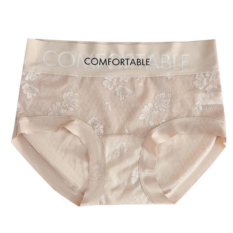 2025 Kant Hoge Taille Dames Sexy Antibacterieel Zijde Kruisje Driehoek Slipje