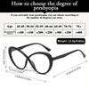 3 Pairs of Internet Famous Cat Eye Frame Glasses Fashionable Retro Style Reading Glasses Suitable for Both Men and Women
