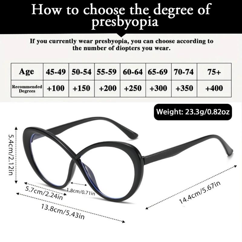 3 Pairs of Internet Famous Cat Eye Frame Glasses Fashionable Retro Style Reading Glasses Suitable for Both Men and Women