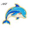 Metal Octopus Badge Cartoon Sea Animal Brooch, Dolphin Whale Seahorse Enamel Marine Brooch Pin, Hats Bags Scarves Clothes Decorative Accessory Ocean