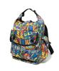 [go Slow Caravan] 358103 Polyester Taffeta 2-Way Roll-Top Day Bag, Psychedelic Free