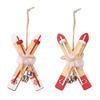 Wooden Sled Shop Mall Window Pendant Xmas Tree Hanging Ornaments Christmas Decor