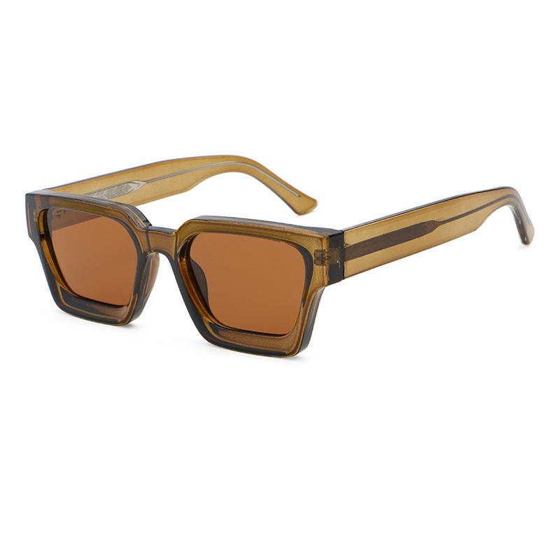 High-End UV Protection Square Frame Clip-on Sunglasses for Men  Women