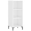 VidaXL Buffet blanc brillant 34,5x32,5x90 cm bois d'ingénierie 828734