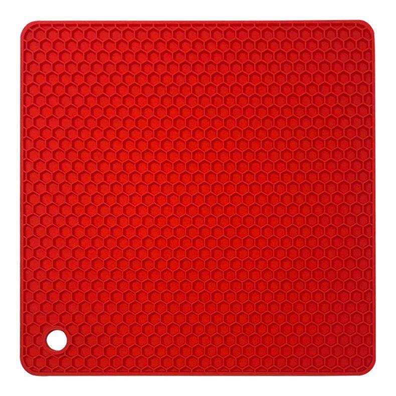 18cm Square Silicone Mat Heat Resistant Potholder Dining Table Placemat Non-slip Pot Holder Cup Coaster Kitchen Accessories