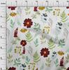 oneOone Cotton Poplin Brown Fabric Floral Watercolor Sewing Craft Projects Fabric Prints By Yard 42 Inch