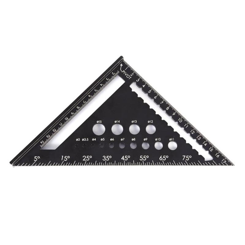 

Плотницкий угольник, деревообрабатывающие инструменты, стропильный угольник, 7 дюймов, каркасный, деревообрабатывающий угольник, плотницкий макет, алюминий чёрный