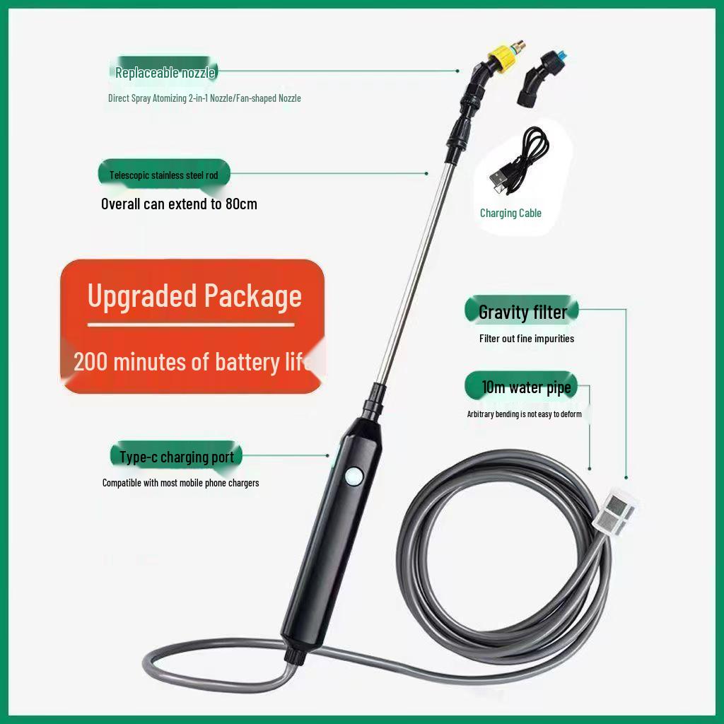 Wiederaufladbares elektrisches Teleskop-Sprühgerät für Pestizide, Blumen und Desinfektion – Neues Modell