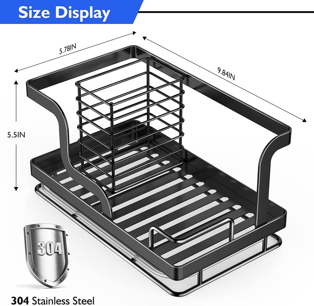 Kitchen Stainless Steel Sink Drain Rack Sponge Storage Faucet Holder Soap Drainer Towel Sink Rack Organizer Kitchen Accessories