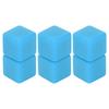 6Pcs Blank Dice Set Right Angle Plastic Hexahedral Cubes Classroom Board Game DIY Math Counting Teaching Party Favor