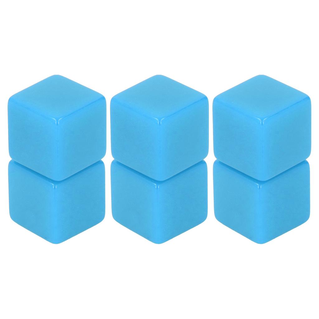 6Pcs Blank Dice Set Right Angle Plastic Hexahedral Cubes Classroom Board Game DIY Math Counting Teaching Party Favor