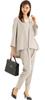 Suit Set Oversized Jacket and Tapered Pants Ceremonial Suit for Graduation and Entrance Ceremonies Suit Size 3L Greige [Addrouge] Women's - - -