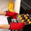 Kitchen Glove Oven Mittens and Pot Holders High Heat Resistant 600° Extra Long  Supplies Bbq Utensils for Baking Microwave