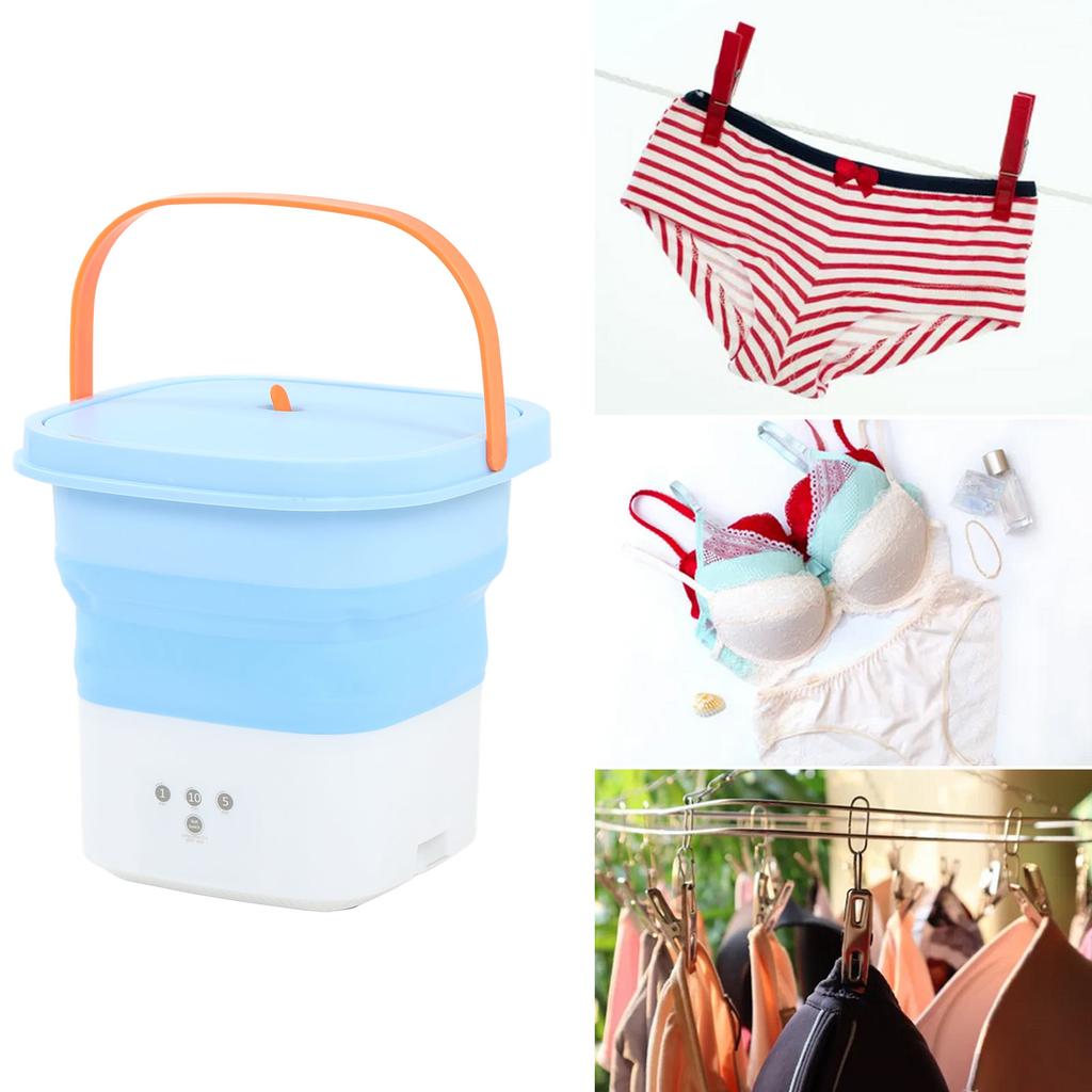 Portable Foldable Washing Machine Large Capacity Low Noise   Small Washer for Home