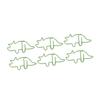 100 Pcs Shaped Paper Clips Cyan Triceratops Shape Metal Portable Electroplating Process Office Clips