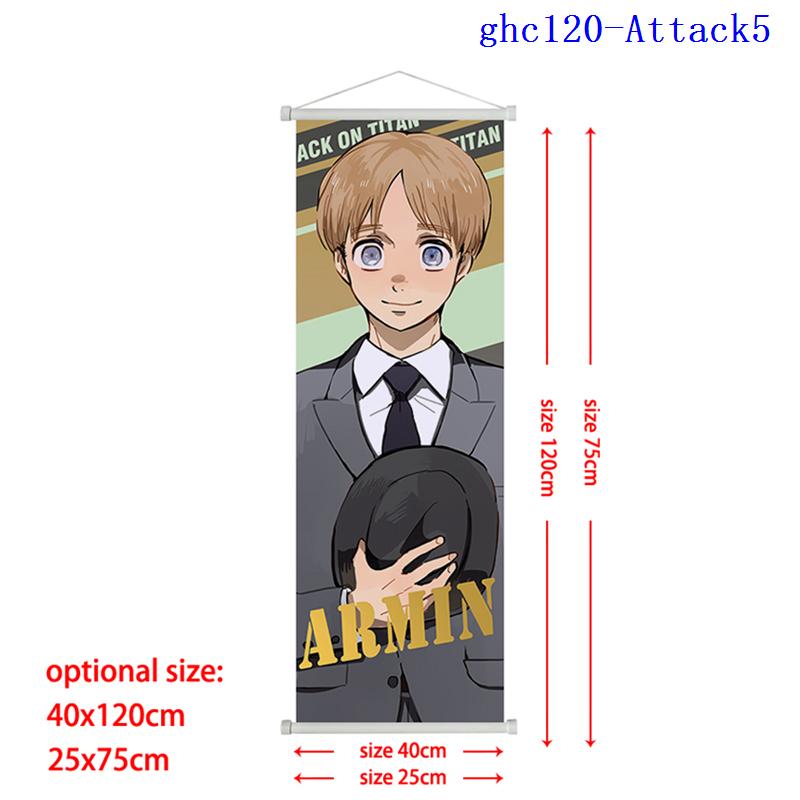 Anime Attack On Titan Levi Scroll Poster Eren Ackerman HD Art Sticky Wall Waterproof Home Living Room Bedroom Bar Aesthetic Decoration