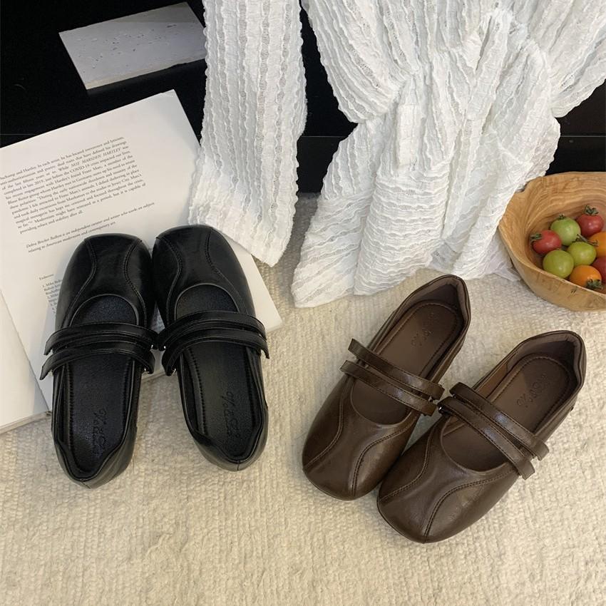 Spot! Velcro Mary Jane Shoes Women's 2025 New Sports Ballet Shoes Fashion Versatile Single Shoes