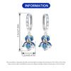 925 Silver Blue Iris Flower Drop Earrings Women Earrings Charm Fashion Versatile Party Jewelry Gifts