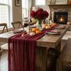 Vintage Gauze Tablecloth Seersucker Wedding Decoration Long Table Runners  Home