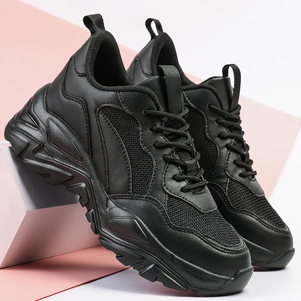 New couple sports shoes round head casual shoes outdoor breathable dad shoes