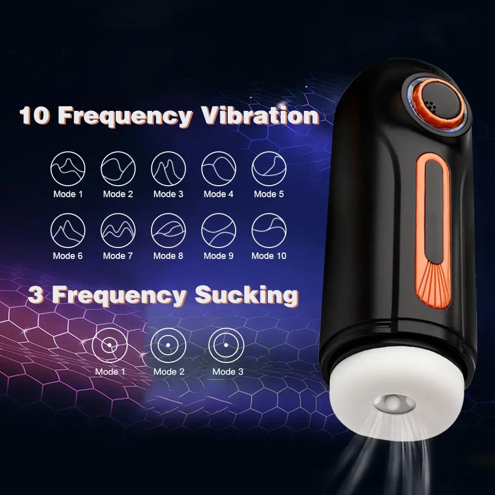 Telescopic Automatic Masturbator Sucking Male Masturbation Cup Erotic Vagina Pussy Blowjob Machine Sex Tooys for Man Adult Toy