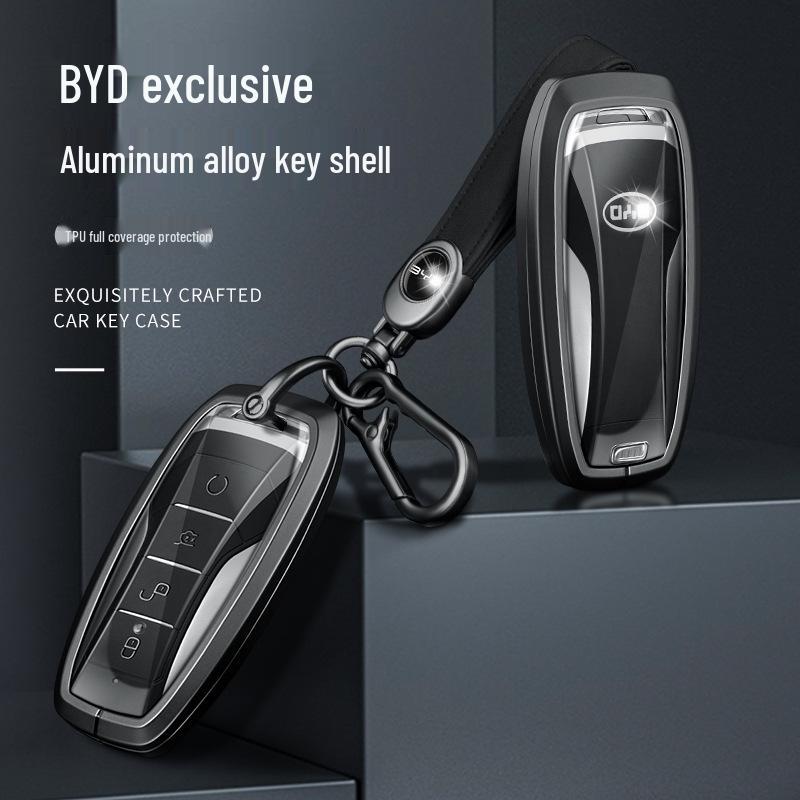 BYD Car Key Cover for Tang, Song, Qin, Yuan Pro/PLUS, Han DMI, E2 - Protective Shell with Buckle
