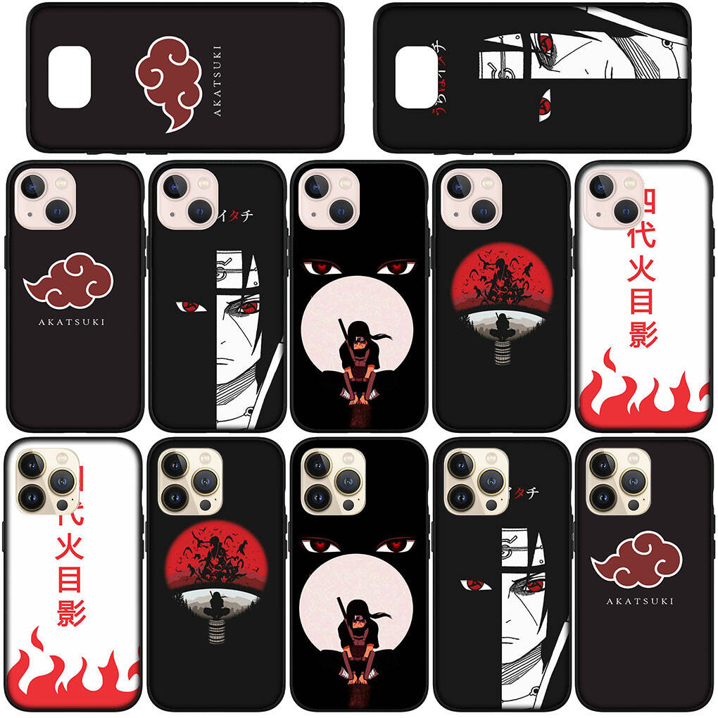 Phone Case for iPhone 17 15 16 Plus Redmi Note 14 12 11 13 Pro Max Huawei P30 P20 Lite OPPO A60 A40 A80 A18 A16 A54 Akatsuki Sasuke Naruto Anime Cover