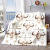 2026 New Arrivals 1pc Cow Head Skeleton Theme Blanket Soft Flannel Sofa Throw TV Blanket 1pc, Perfect for