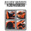 1/32 Koenigsegg ONE 1 Liga Esportes Carro Modelo Diecasts Metal Corrida Veículos Modelo Simulação Som e Luz Crianças Brinquedo Presente