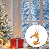 Animated Crashing Santa And Reindeer Window Decoration With Moving Legs Kicking Christmas Festives Home Decors Ornament