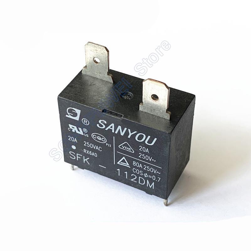 20PCS/Lot SANYOU Relays SFK-112DM 105DM 124DM Air Conditioner Relay Power Relay SFK 112DM 12VDC 20A 250VAC 4Pins 1H Form A