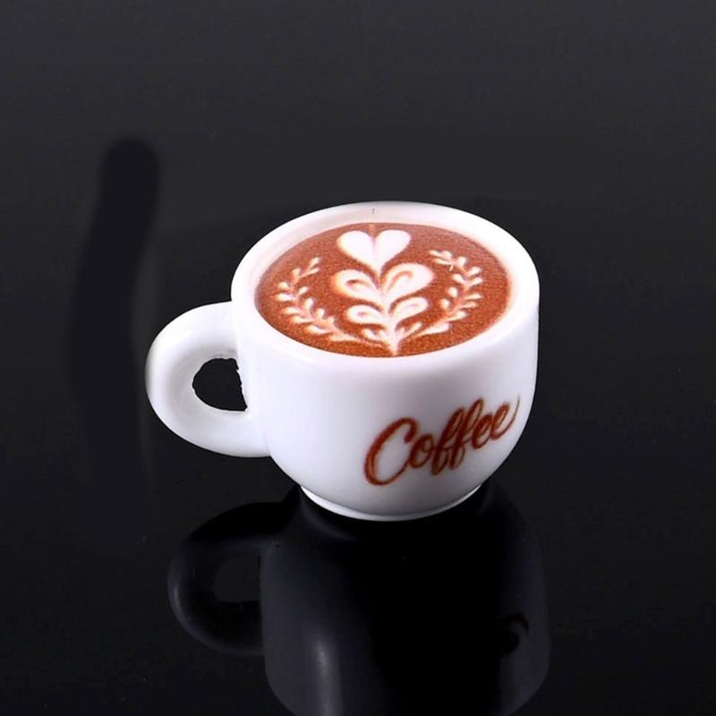 Elegant Resin Coffee Cup Set French Style Dollhouses Decors For Realistic Afternoon Coffee Cup Scene 36 Pieces